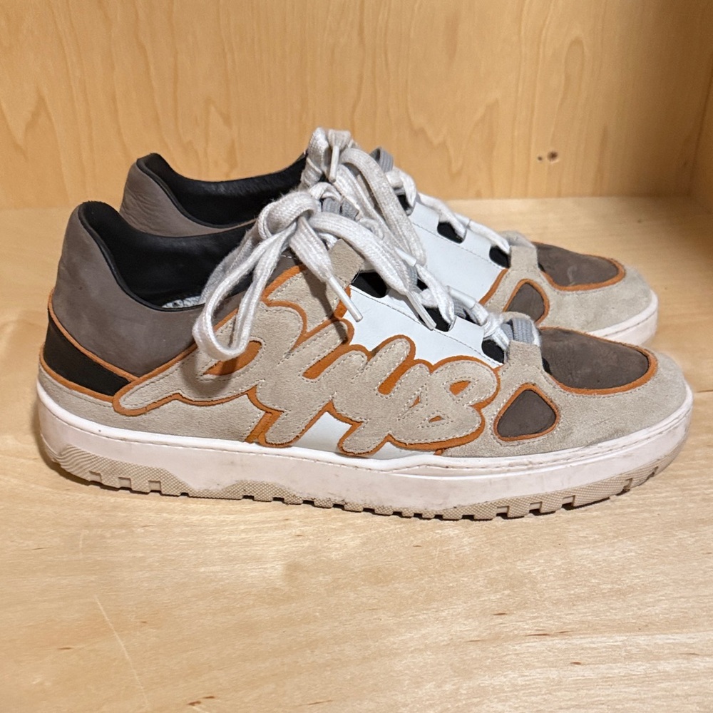 P448 Men's Sneakers in White, Gray, and Brown